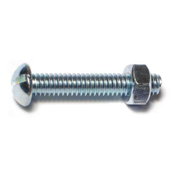 Midwest Fastener 1/4"-20 x 1-1/2 in Slotted Round Machine Screw, Zinc Plated Steel, 20 PK 60745 - main